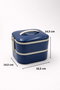 Hermia Caja de Almuerzo de Acero Inoxidable Azul Marino 1300 ml